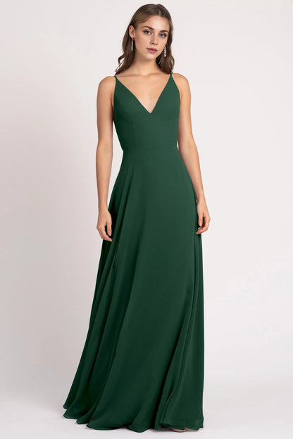 Stylish Refined Beautiful Timeless Special Occasion Elegant Chiffon A-Line Sleeveless Bridesmaid Dress