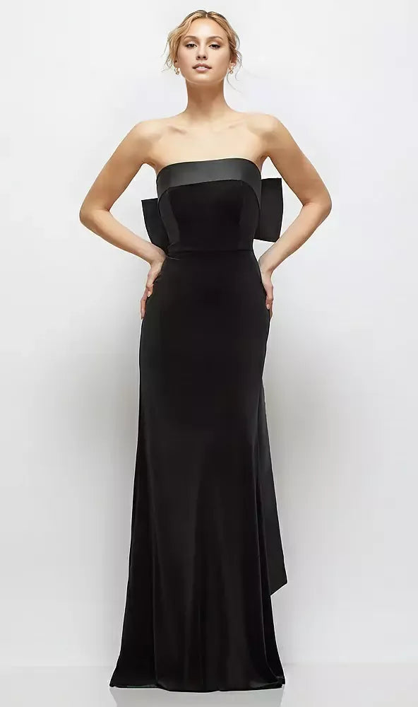 Stylish Refined Elegant Red Strapless Sleeveless Floor-Length Mother of the Bride Dress