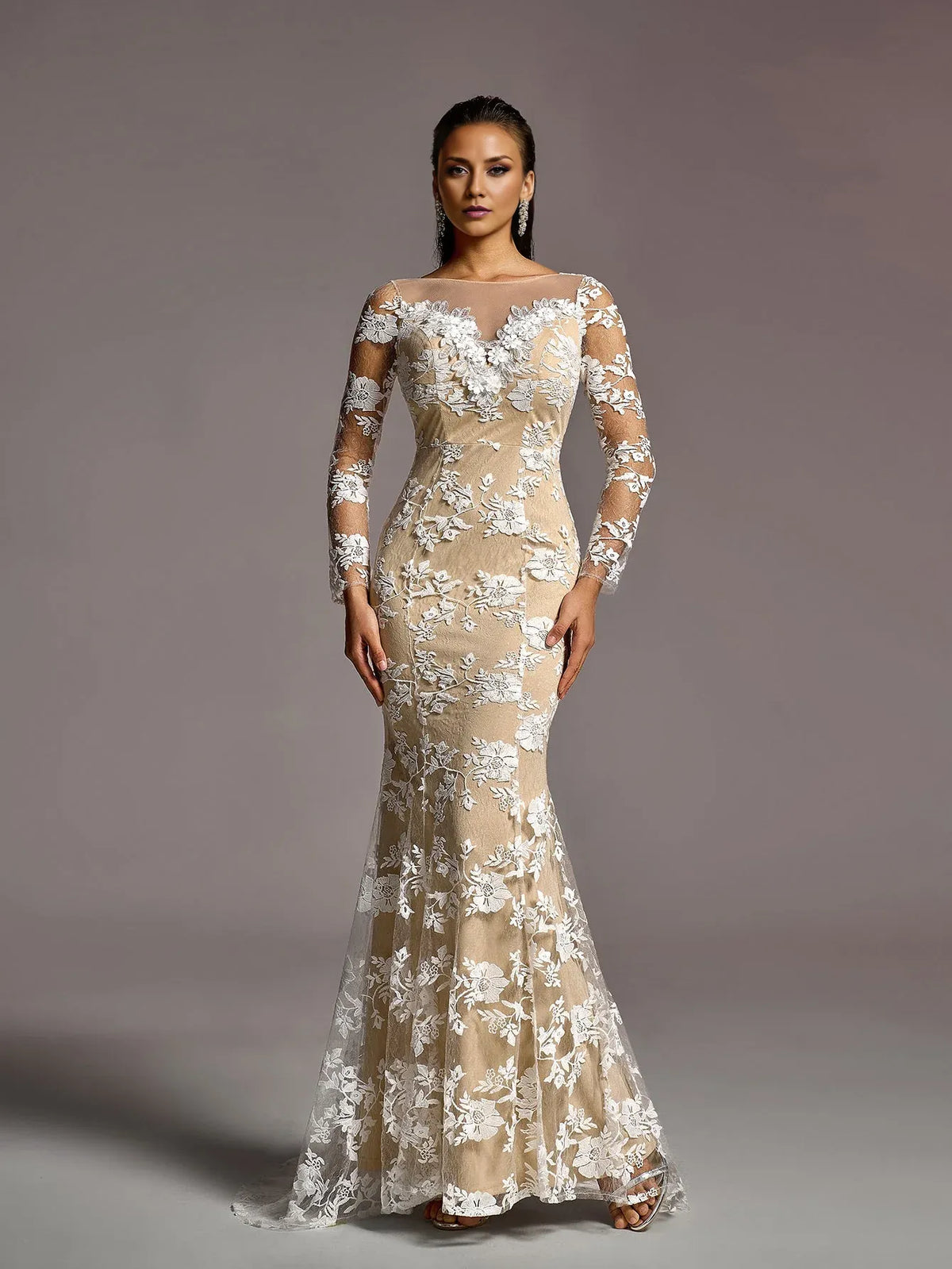 Timeless Special Occasion Sophisticated Graceful Elegant White Lace Mermaid Backless Wedding Dress