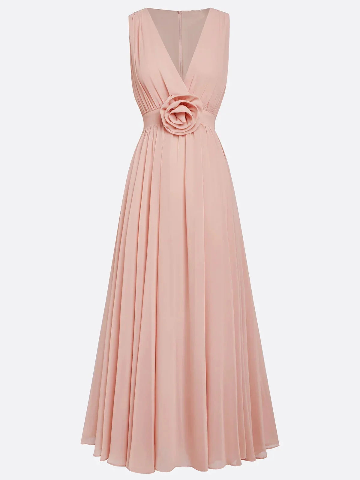 Special Occasion Sophisticated Graceful Stylish Refined Beautiful Elegant Pink Chiffon A-Line Prom Dress