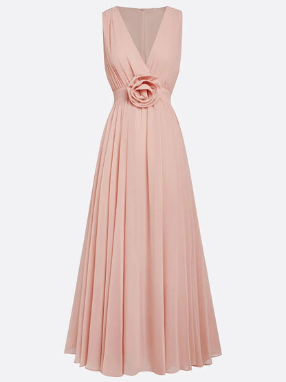 Special Occasion Sophisticated Graceful Stylish Refined Beautiful Elegant Pink Chiffon A-Line Prom Dress
