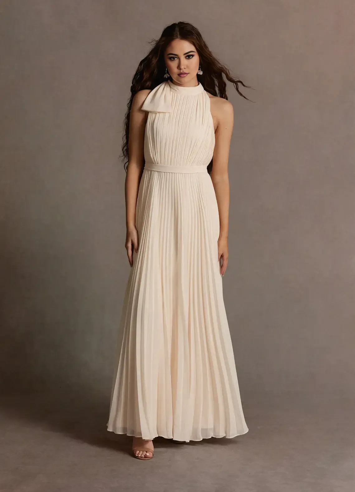 Special Occasion Sophisticated Graceful Elegant Blue Chiffon A-Line Halter Sleeveless Prom Dress