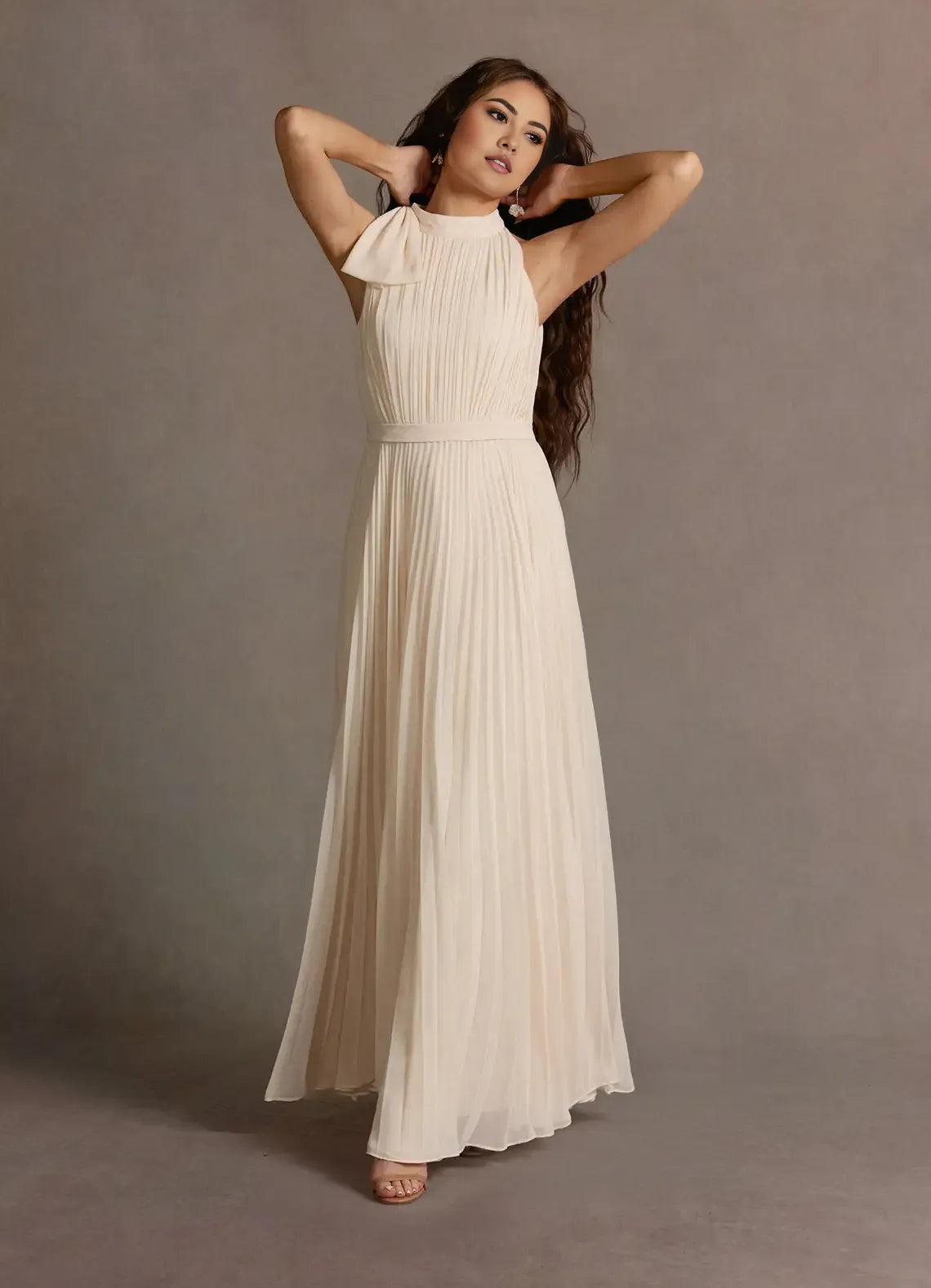 Special Occasion Sophisticated Graceful Elegant Blue Chiffon A-Line Halter Sleeveless Prom Dress