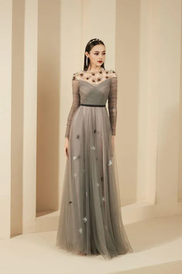 Refined Beautiful Timeless Special Occasion Sophisticated Elegant Red Tulle A-Line Prom Dress