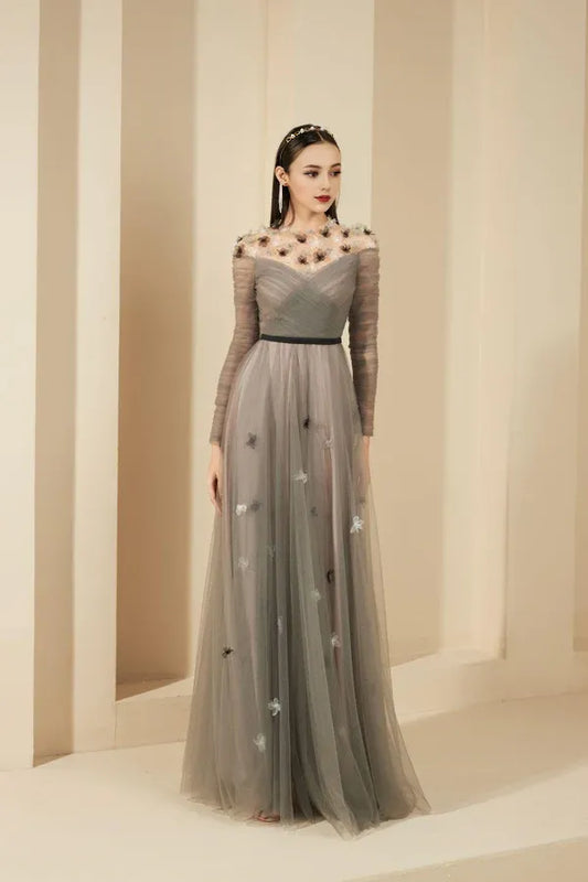 Refined Beautiful Timeless Special Occasion Sophisticated Elegant Red Tulle A-Line Prom Dress