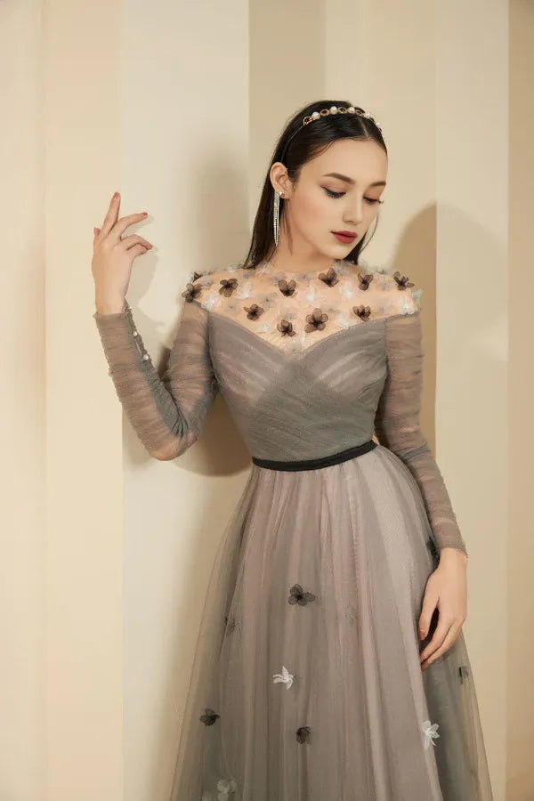 Refined Beautiful Timeless Special Occasion Sophisticated Elegant Red Tulle A-Line Prom Dress