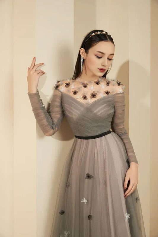 Refined Beautiful Timeless Special Occasion Sophisticated Elegant Red Tulle A-Line Prom Dress