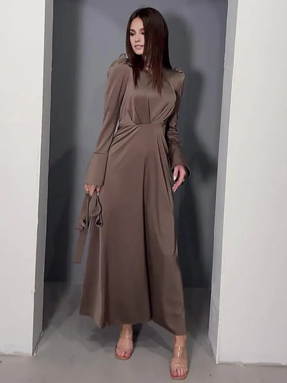 Graceful Stylish Refined Beautiful Timeless Chic Elegant A-Line V-Neck Pleated Prom Dress