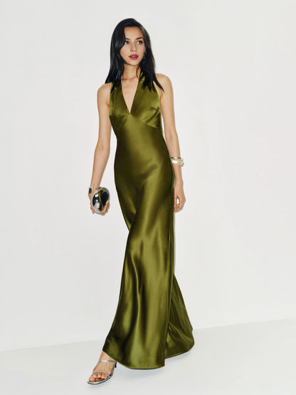 Beautiful Timeless Special Occasion Sophisticated Graceful Stylish Elegant Halter Sleeveless Prom Dress