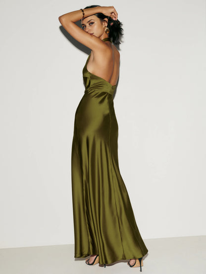 Beautiful Timeless Special Occasion Sophisticated Graceful Stylish Elegant Halter Sleeveless Prom Dress