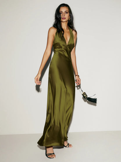 Beautiful Timeless Special Occasion Sophisticated Graceful Stylish Elegant Halter Sleeveless Prom Dress