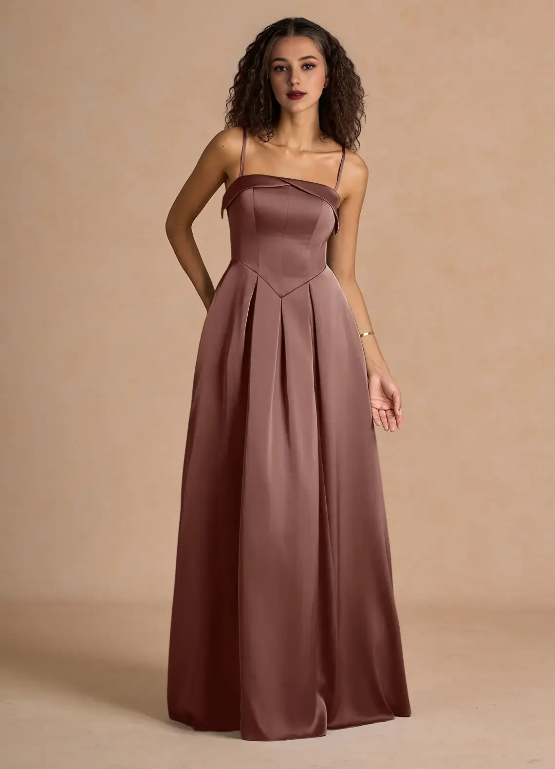 Sophisticated Graceful Stylish Refined Beautiful Timeless Elegant Satin A-Line Off-The-Shoulder Prom Dress