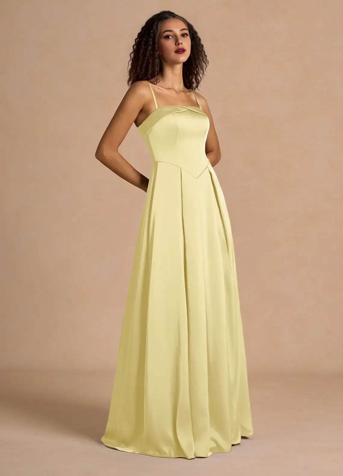 Sophisticated Graceful Stylish Refined Beautiful Timeless Elegant Satin A-Line Off-The-Shoulder Prom Dress