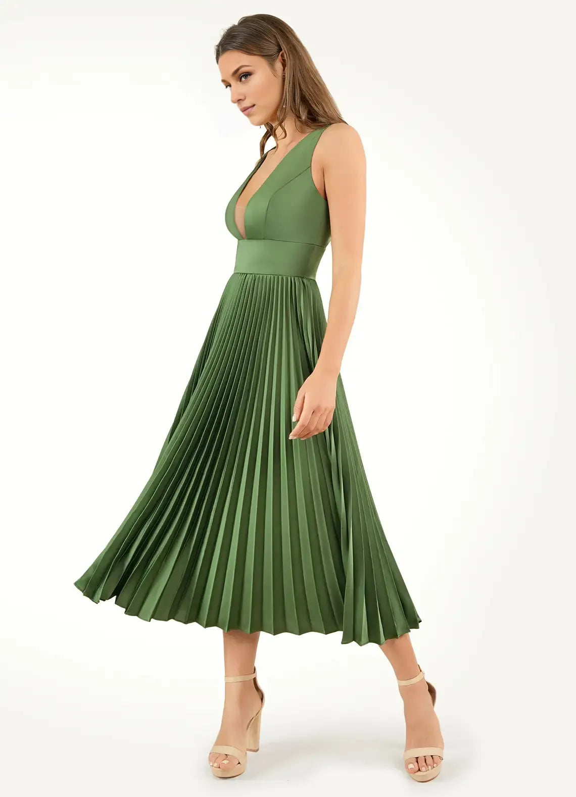 Timeless Special Occasion Sophisticated Graceful Stylish Elegant A-Line Sleeveless Tea-Length Prom Dress