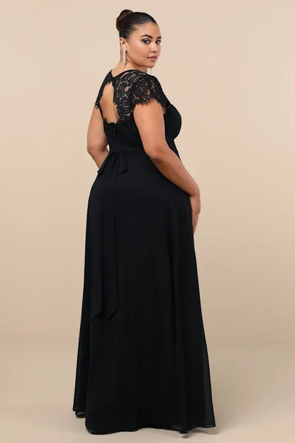 Graceful Stylish Refined Beautiful Elegant Black Lace A-Line Sweetheart Backless Prom Dress