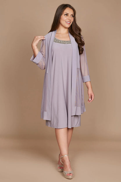 Refined Beautiful Timeless Elegant Long Sleeve Short Mother of the Bride Dress