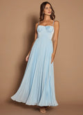 Graceful Stylish Refined Beautiful Timeless Chic Elegant Sky Blue Sleeveless Prom Dress