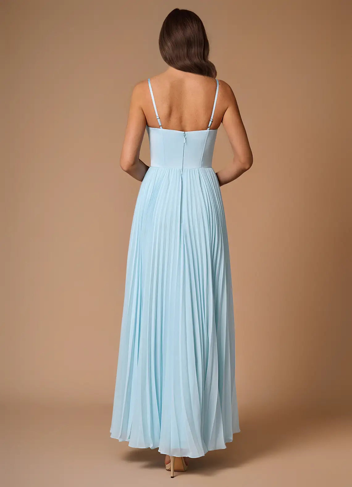 Graceful Stylish Refined Beautiful Timeless Chic Elegant Sky Blue Sleeveless Prom Dress