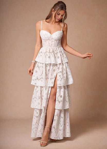 Graceful Stylish Refined Beautiful Timeless Special Occasion Elegant Lace Sleeveless Prom Dress