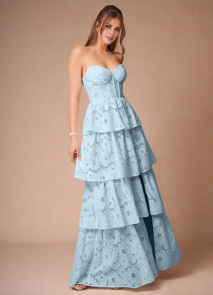 Graceful Stylish Refined Beautiful Timeless Special Occasion Elegant Lace Sleeveless Prom Dress
