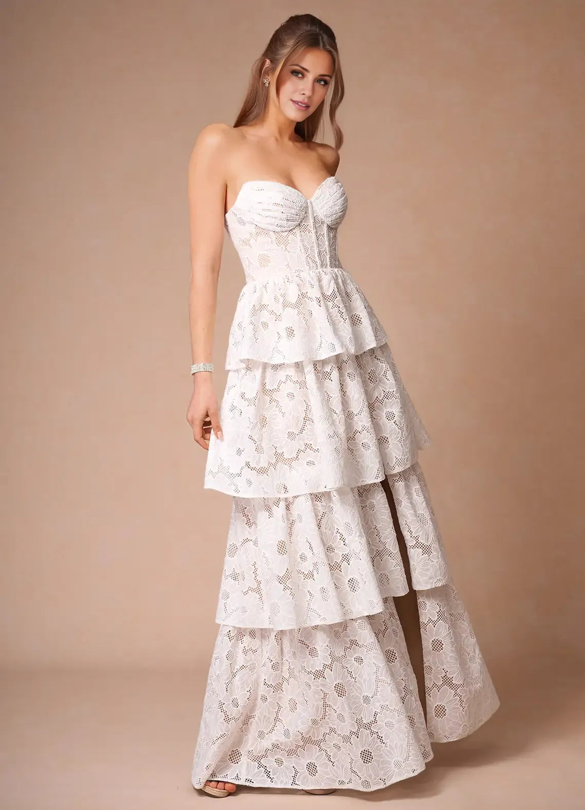 Graceful Stylish Refined Beautiful Timeless Special Occasion Elegant Lace Sleeveless Prom Dress