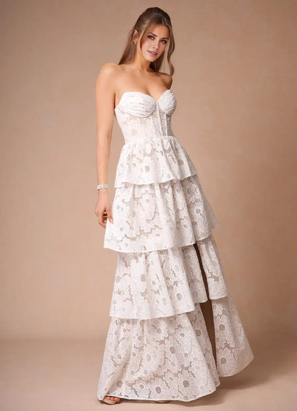 Graceful Stylish Refined Beautiful Timeless Special Occasion Elegant Lace Sleeveless Prom Dress