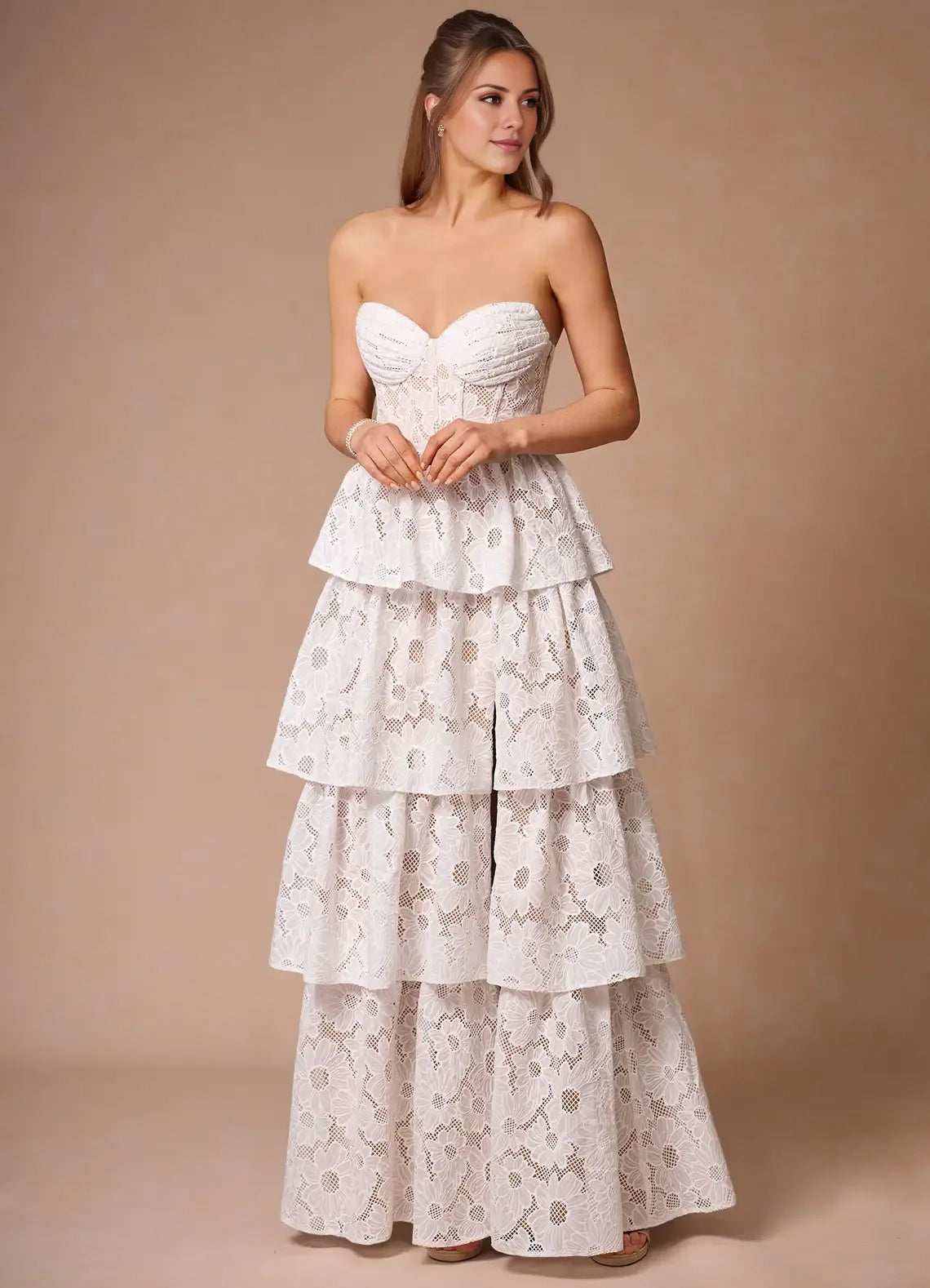 Graceful Stylish Refined Beautiful Timeless Special Occasion Elegant Lace Sleeveless Prom Dress