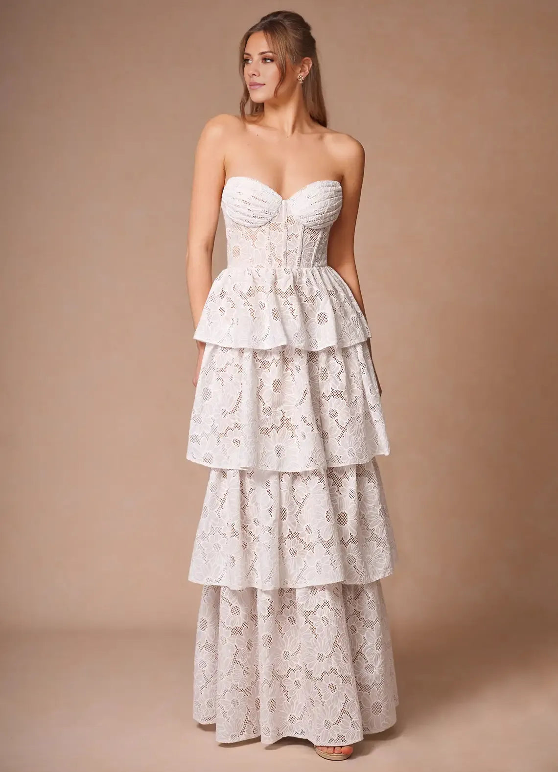 Graceful Stylish Refined Beautiful Timeless Special Occasion Elegant Lace Sleeveless Prom Dress