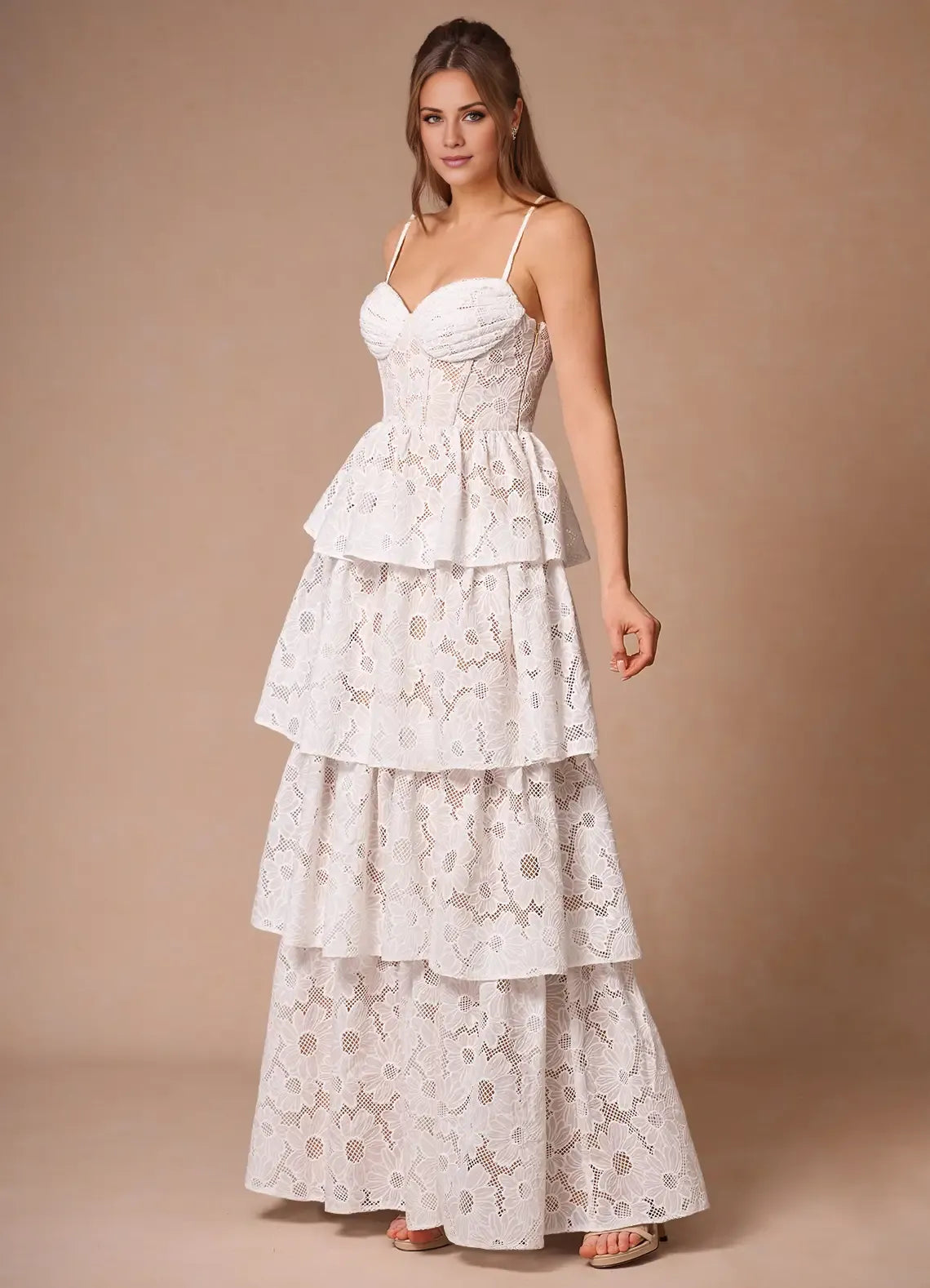 Graceful Stylish Refined Beautiful Timeless Special Occasion Elegant Lace Sleeveless Prom Dress
