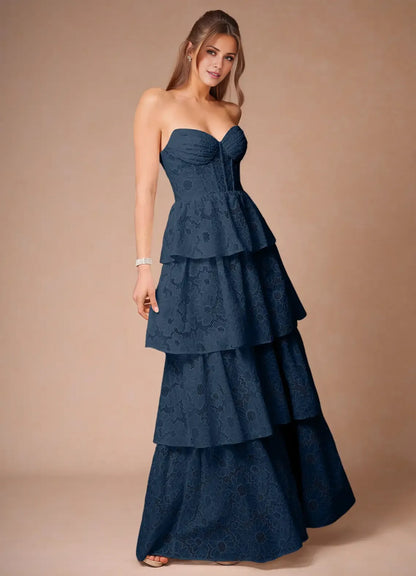 Graceful Stylish Refined Beautiful Timeless Special Occasion Elegant Lace Sleeveless Prom Dress