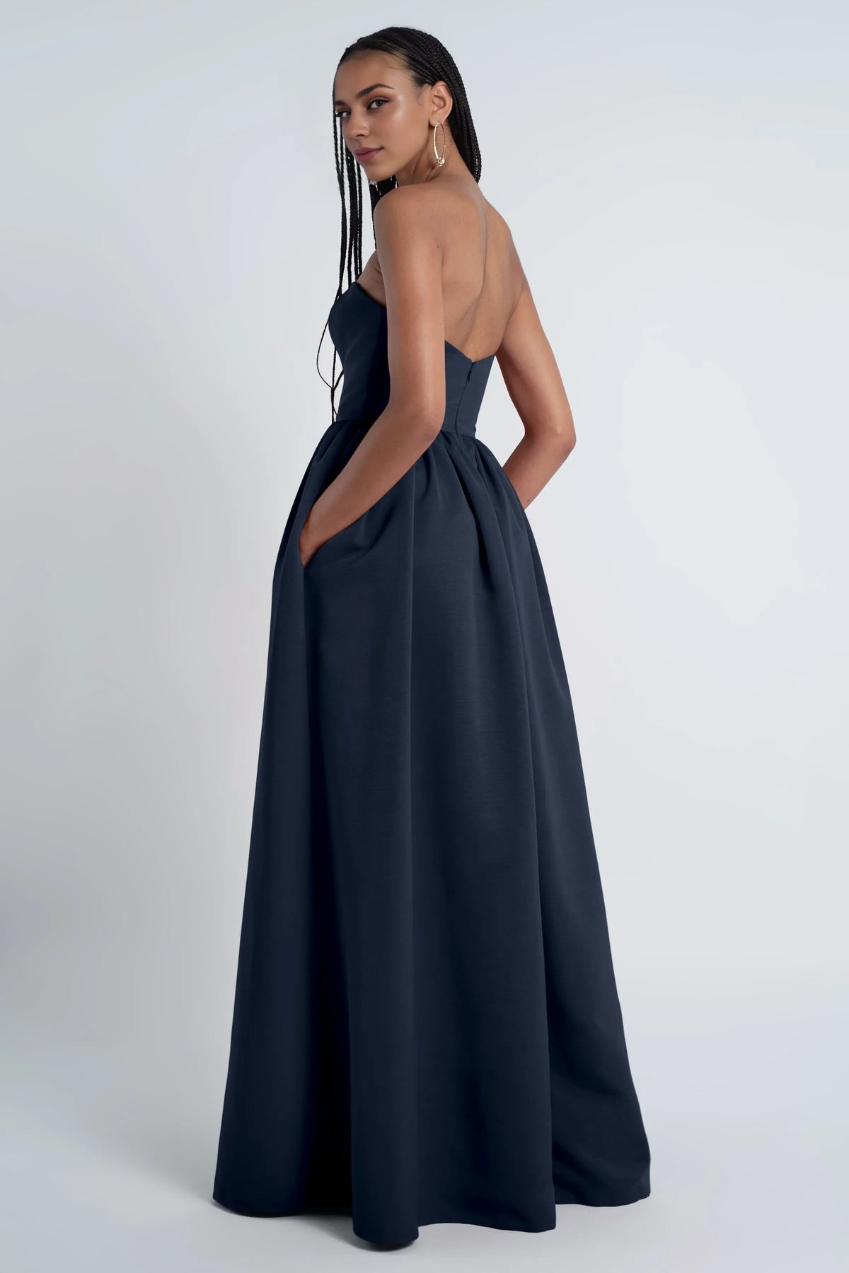 Special Occasion Sophisticated Graceful Stylish Refined Beautiful Elegant A-Line Strapless Floor-Length Bridesmaid Dress