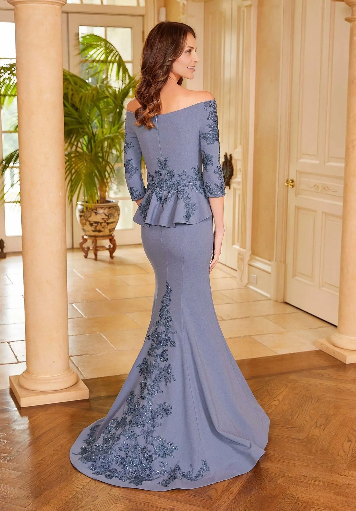 Special Occasion Sophisticated Elegant Mermaid Long Sleeve Long Mother of the Bride Dress