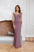 Graceful Stylish Refined Elegant Red Mermaid Sleeveless Mother of the Bride Dress