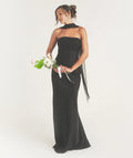 Special Occasion Sophisticated Graceful Stylish Refined Elegant Satin Strapless Sleeveless Bridesmaid Dress