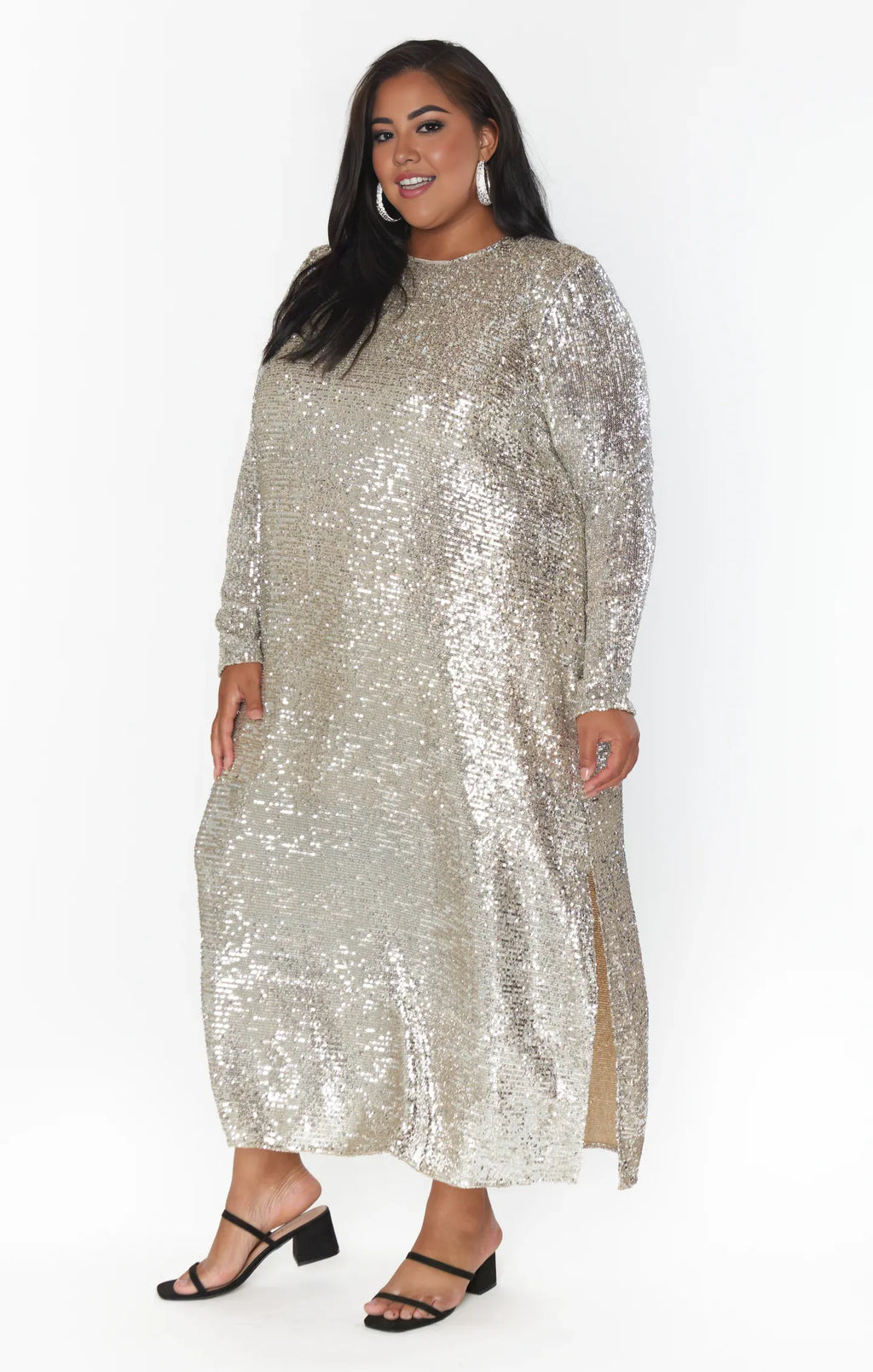 Refined Beautiful Timeless Special Occasion Elegant Sequins Long Sleeve Long Prom Dress