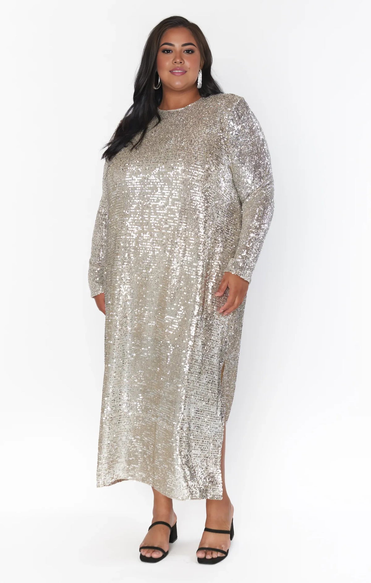 Refined Beautiful Timeless Special Occasion Elegant Sequins Long Sleeve Long Prom Dress