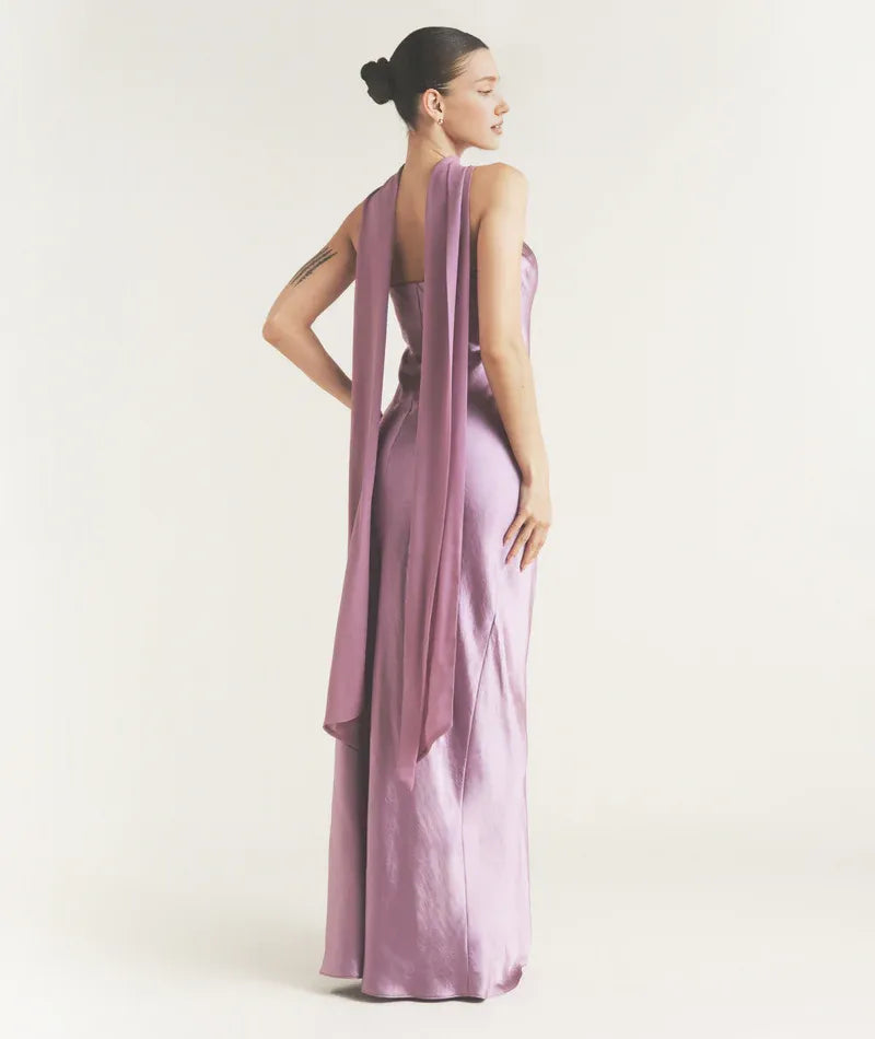 Graceful Stylish Refined Beautiful Timeless Chic Elegant Satin Strapless Sleeveless Bridesmaid Dress