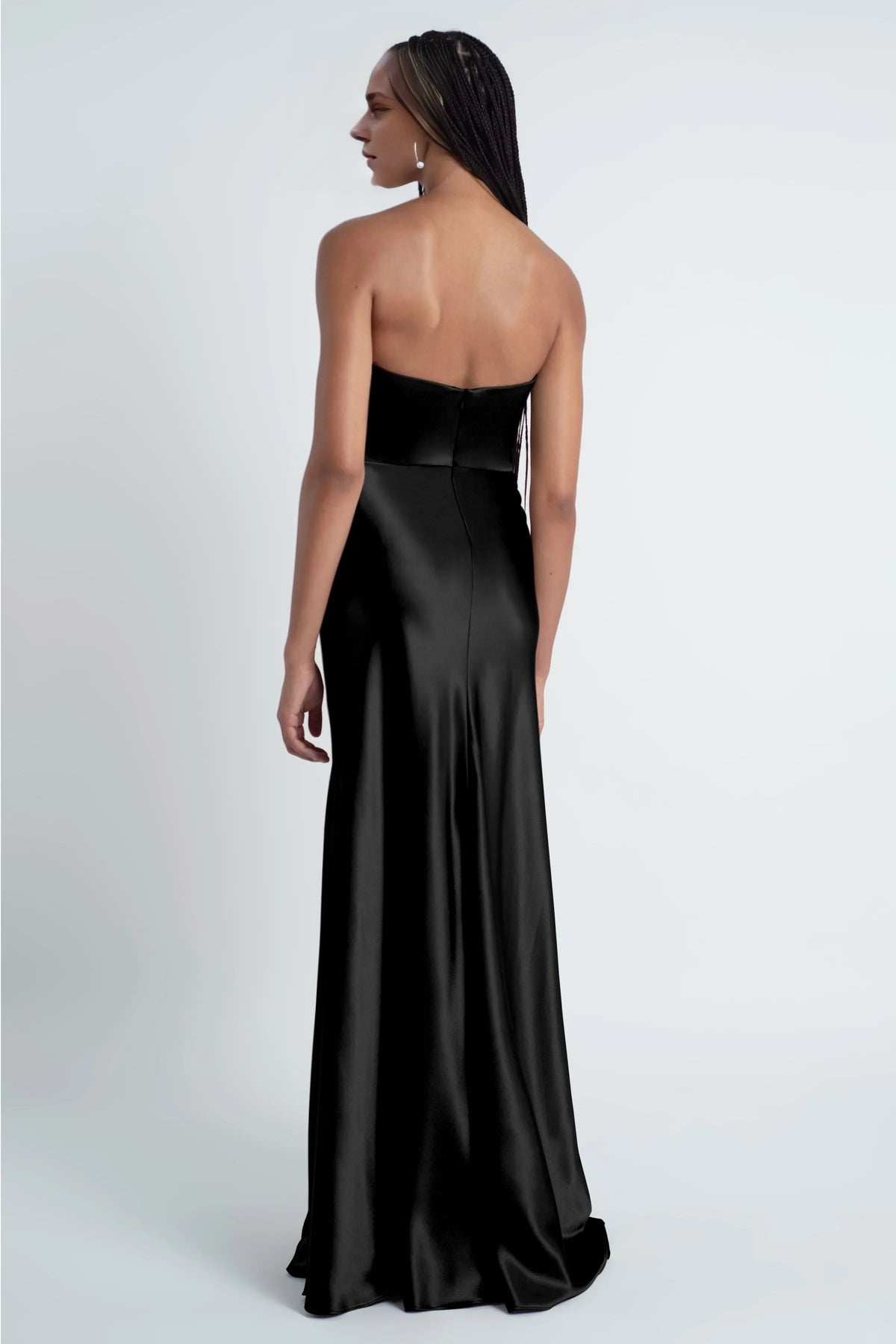 Special Occasion Sophisticated Graceful Stylish Elegant Satin Sheath Cowl Floor-Length Bridesmaid Dress