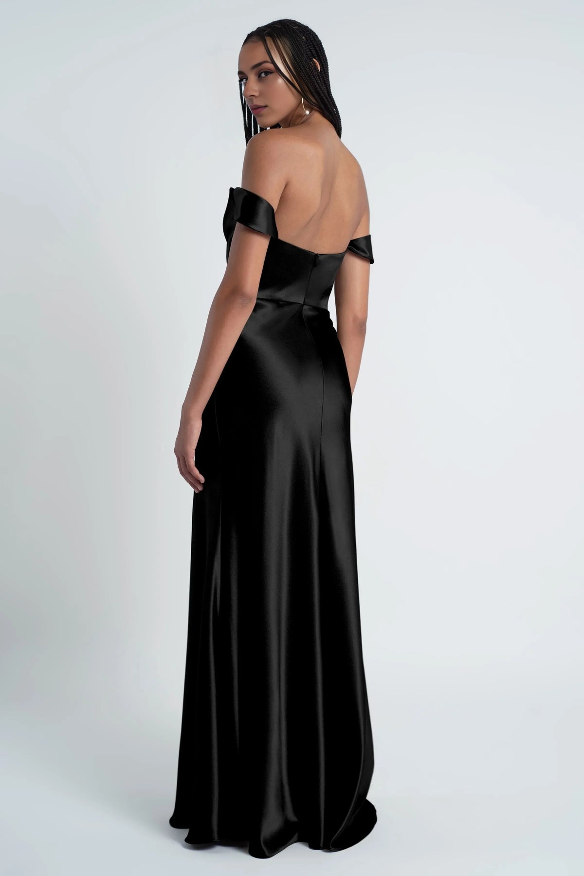 Special Occasion Sophisticated Graceful Stylish Elegant Satin Sheath Cowl Floor-Length Bridesmaid Dress