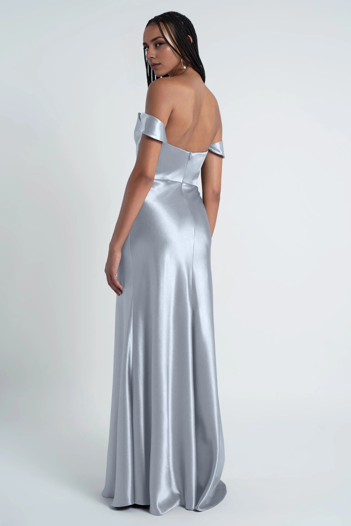 Special Occasion Sophisticated Graceful Stylish Elegant Satin Sheath Cowl Floor-Length Bridesmaid Dress