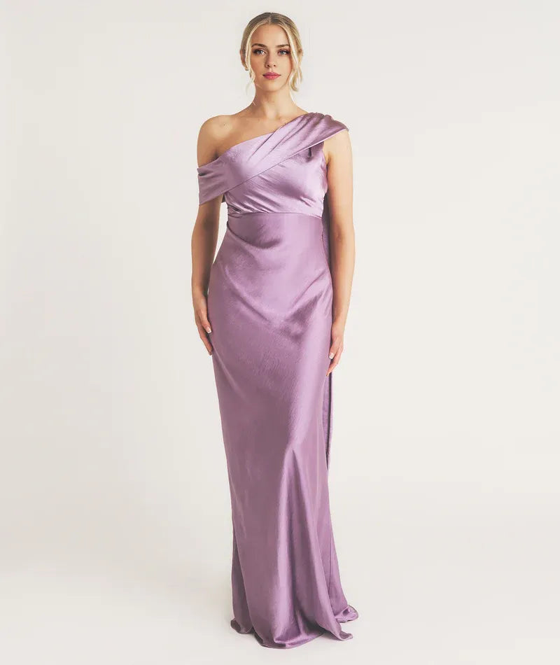 Special Occasion Sophisticated Graceful Stylish Refined Beautiful Timeless Elegant Satin Sleeveless Bridesmaid Dress