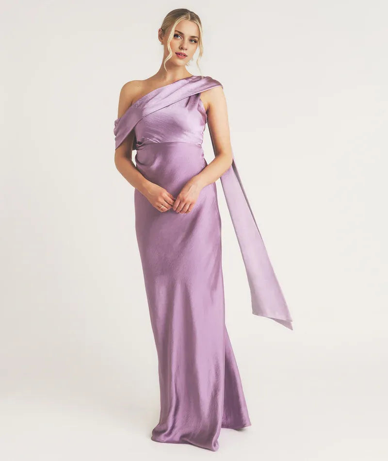 Special Occasion Sophisticated Graceful Stylish Refined Beautiful Timeless Elegant Satin Sleeveless Bridesmaid Dress
