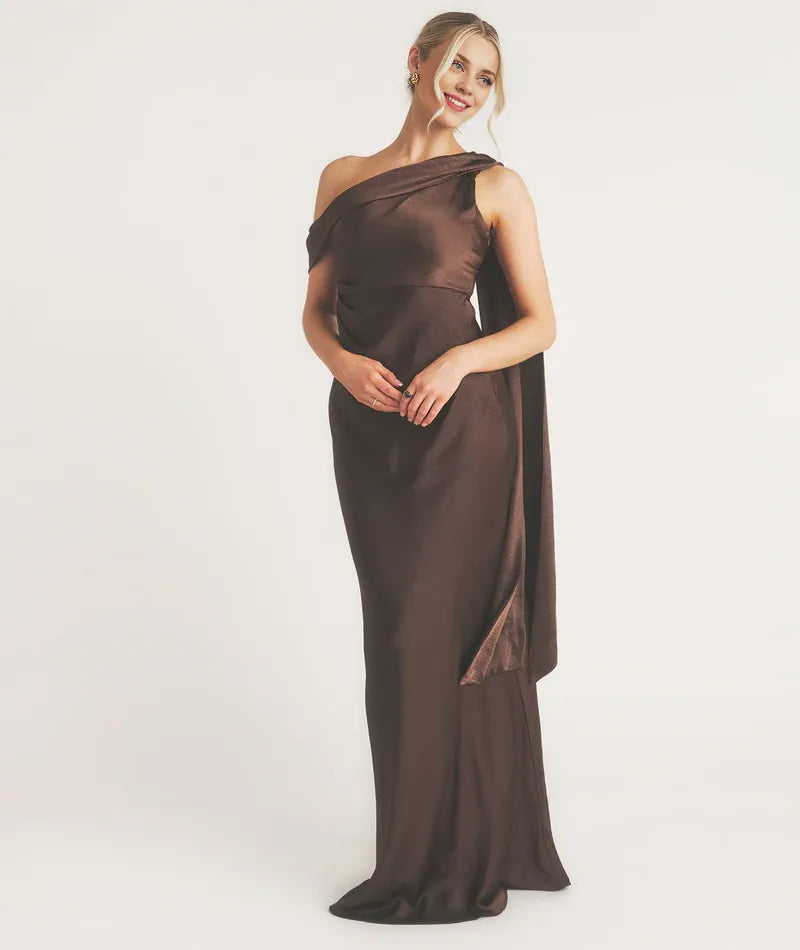 Special Occasion Sophisticated Graceful Stylish Refined Beautiful Timeless Elegant Satin Sleeveless Bridesmaid Dress