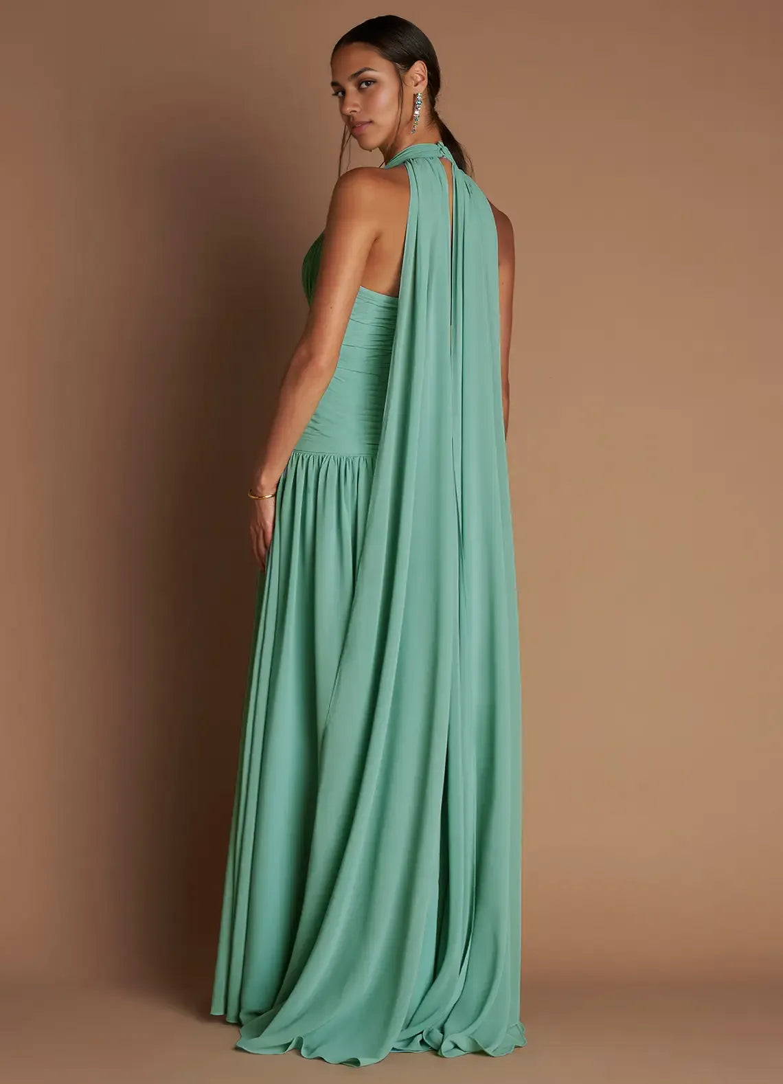 Special Occasion Sophisticated Graceful Stylish Elegant Chiffon A-Line Halter Sleeveless Prom Dress