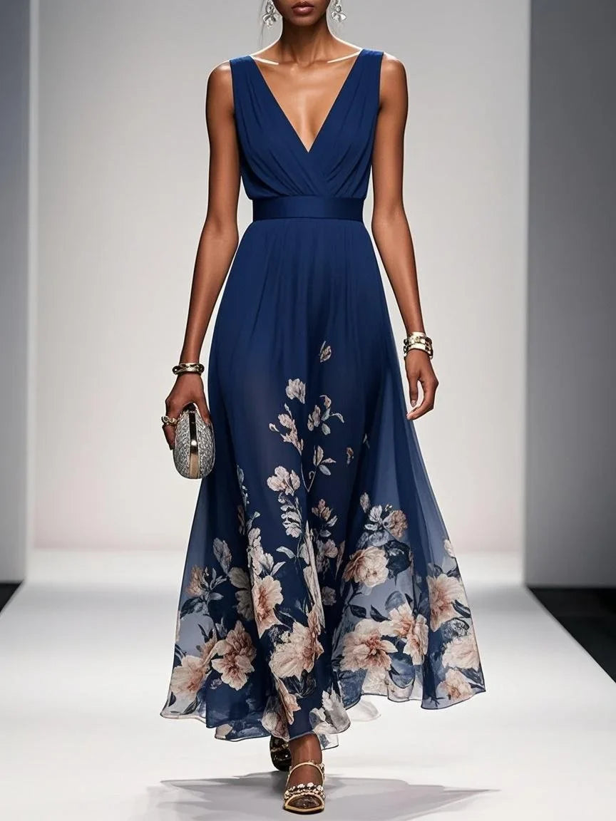 Special Occasion Sophisticated Graceful Stylish Elegant Light Blue Chiffon A-Line Sleeveless Prom Dress