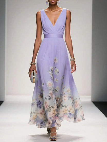 Special Occasion Sophisticated Graceful Stylish Elegant Light Blue Chiffon A-Line Sleeveless Prom Dress
