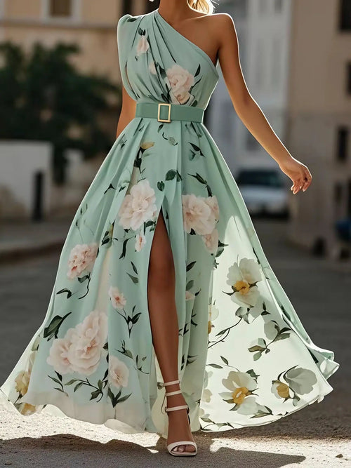 Beautiful Timeless Special Occasion Sophisticated Graceful Elegant Green Chiffon A-Line Formal Dress