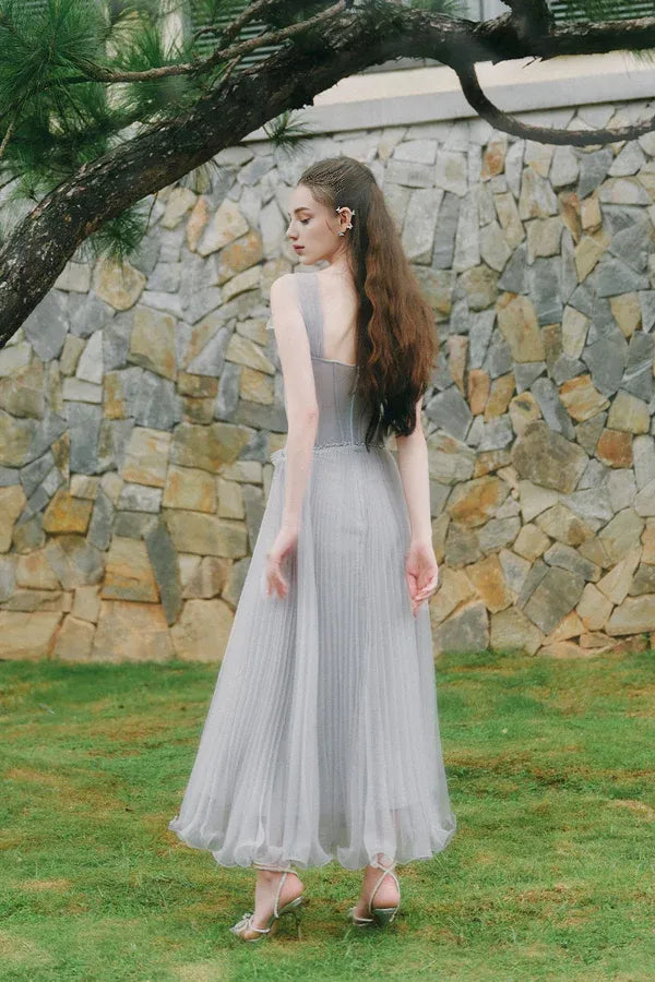 Stylish Refined Beautiful Timeless Special Occasion Elegant Grey A-Line Sleeveless Prom Dress