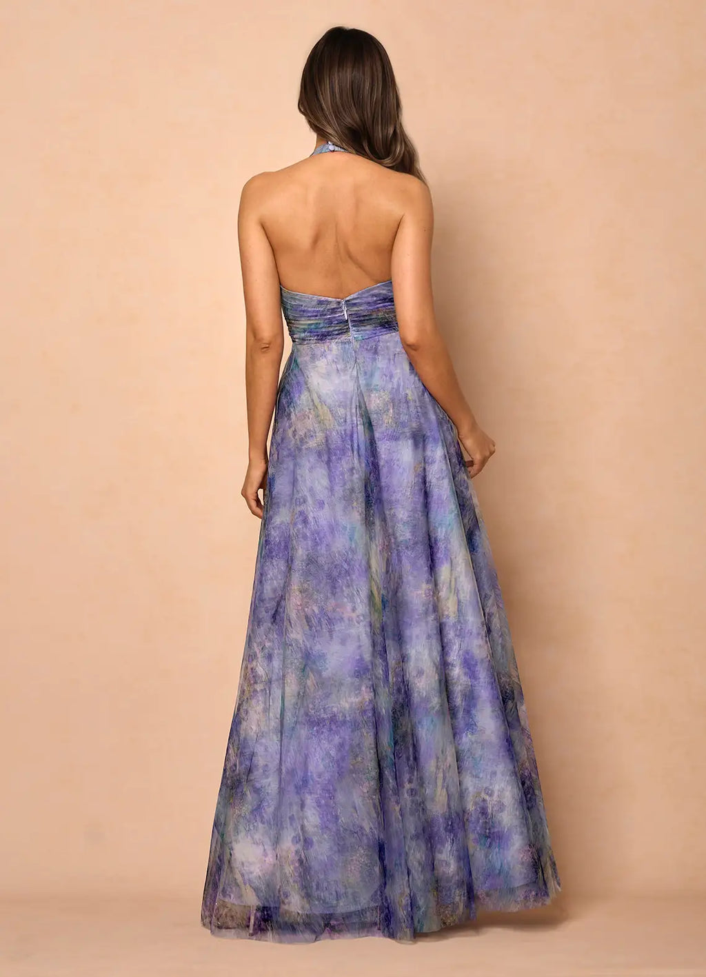 Special Occasion Sophisticated Graceful Stylish Elegant Lilac A-Line Halter Sleeveless Prom Dress