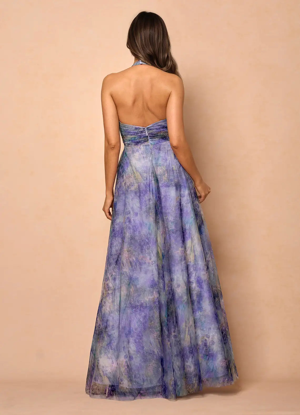 Special Occasion Sophisticated Graceful Stylish Elegant Lilac A-Line Halter Sleeveless Prom Dress
